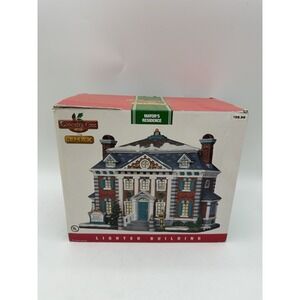 Vintage Lemax Lighted Building Mayors Residence Chirstmas Village 7.5"